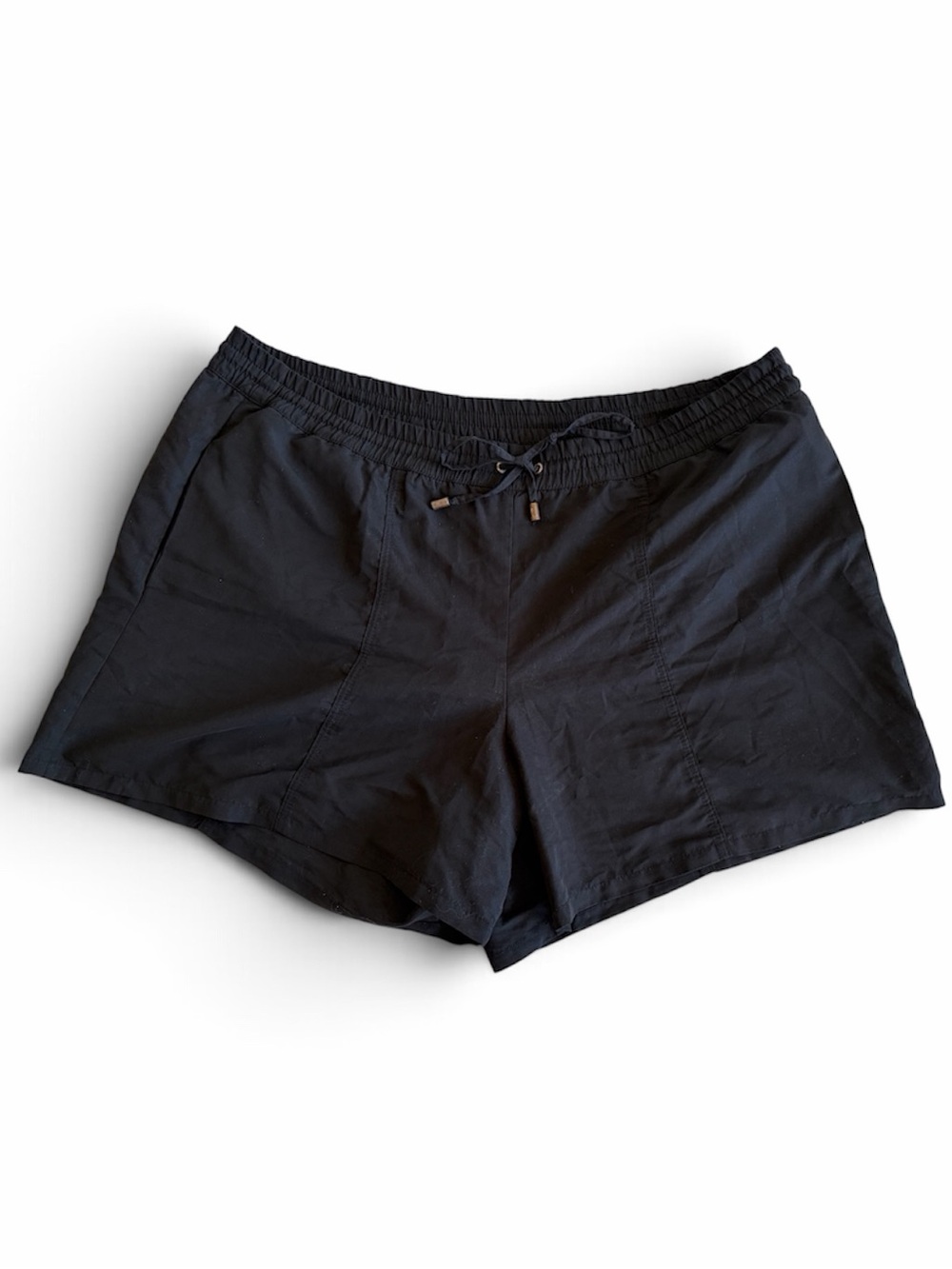 SWIM BY CACIQUE Black Board Swim Shorts Built In Brief Pockets Plus Size 18/20 - Picture 5 of 16